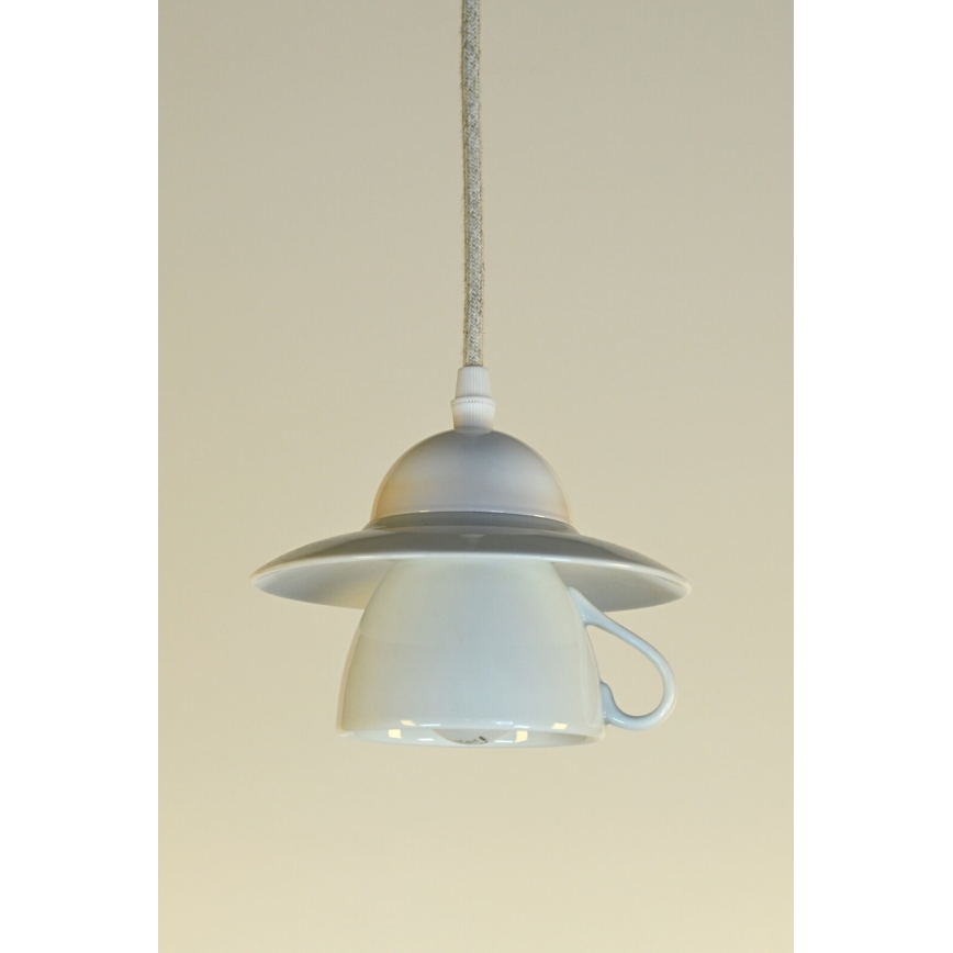 Bohemia-Design - Porcelánový lustr na lanku 1xE27/60W/230V