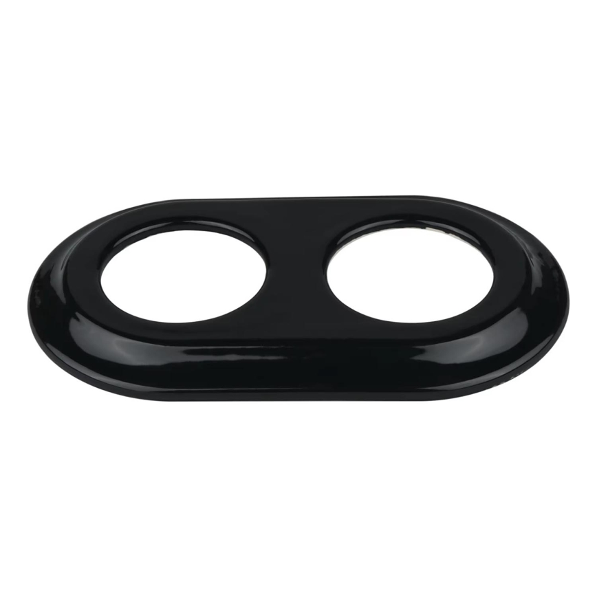 Bohemia-Design - Porcelánový retro rámeček dvojitý černá