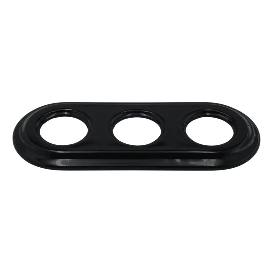 Bohemia-Design - Porcelánový retro rámeček trojitý černá