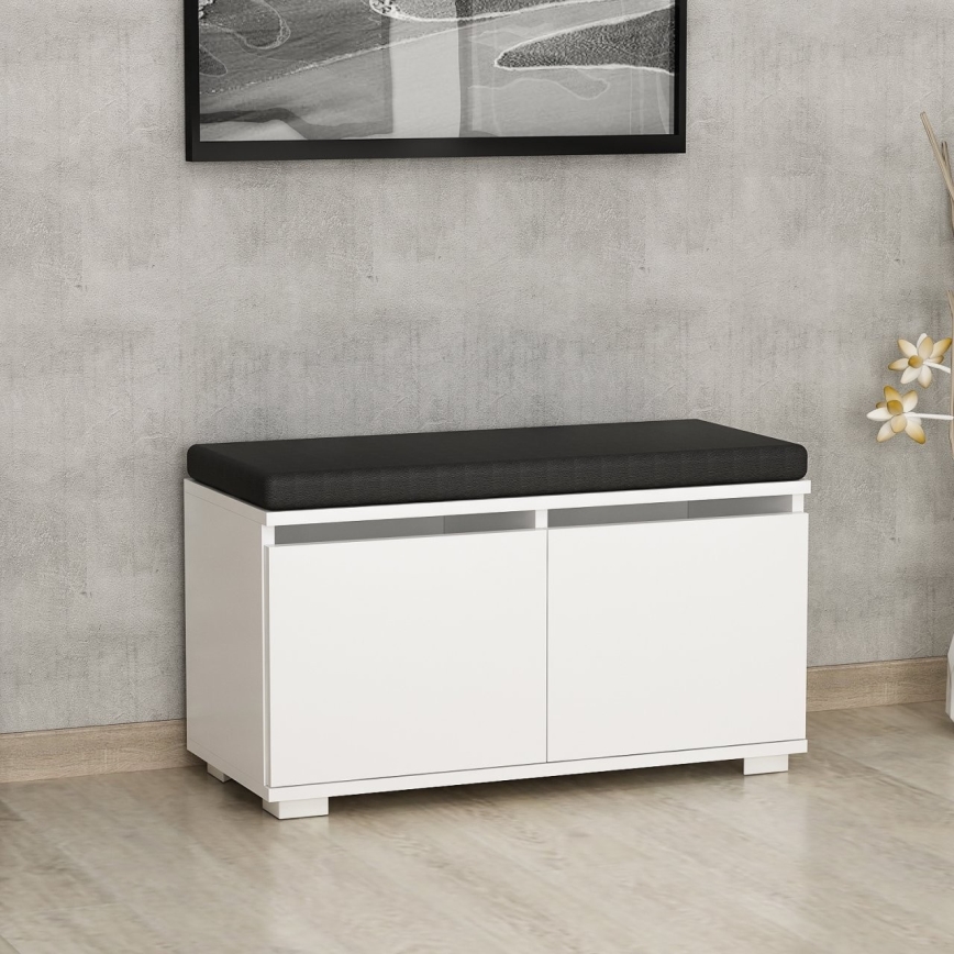 Botník DRAGO 42x80 cm bílá/černá