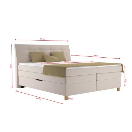Boxspringová postel s matrací BEA 180x200 cm béžová