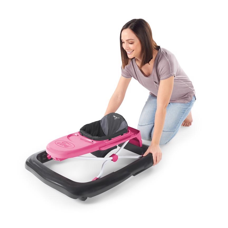 Bright Starts - Dětské chodítko 3v1 FORD MUSTANG růžová