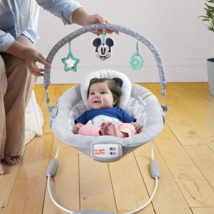 Bright Starts - Dětské vibrující lehátko s melodií MICKEY MOUSE 3xLR14
