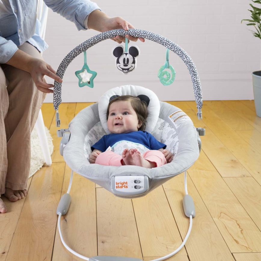 Bright Starts - Dětské vibrující lehátko s melodií MICKEY MOUSE 3xLR14
