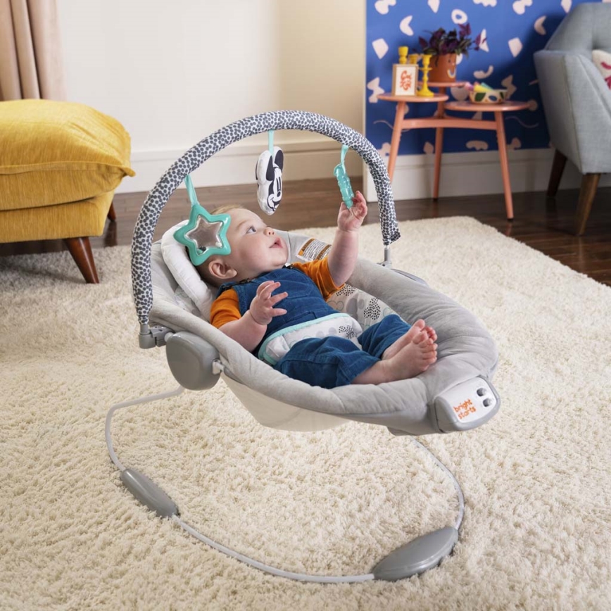 Bright Starts - Dětské vibrující lehátko s melodií MICKEY MOUSE 3xLR14