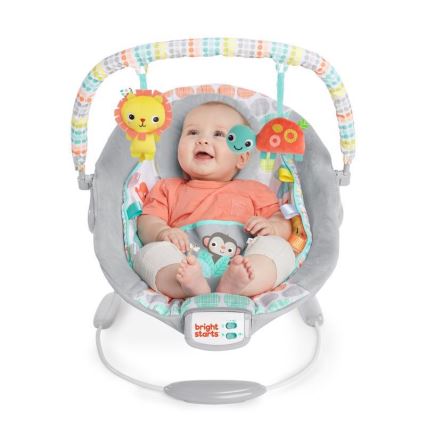 Bright Starts - Dětské vibrující lehátko s melodií WHIMSICAL WILD 3xLR14