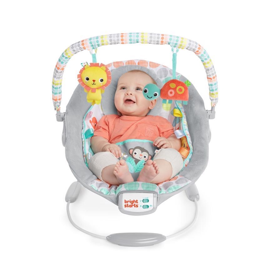 Bright Starts - Dětské vibrující lehátko s melodií WHIMSICAL WILD 3xLR14