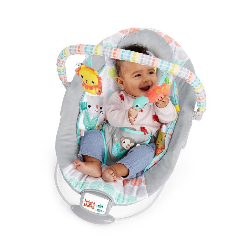 Bright Starts - Dětské vibrující lehátko s melodií WHIMSICAL WILD 3xLR14