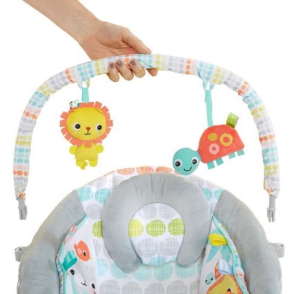 Bright Starts - Dětské vibrující lehátko s melodií WHIMSICAL WILD 3xLR14