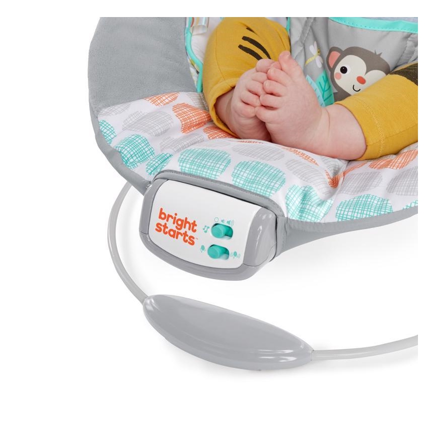 Bright Starts - Dětské vibrující lehátko s melodií WHIMSICAL WILD 3xLR14