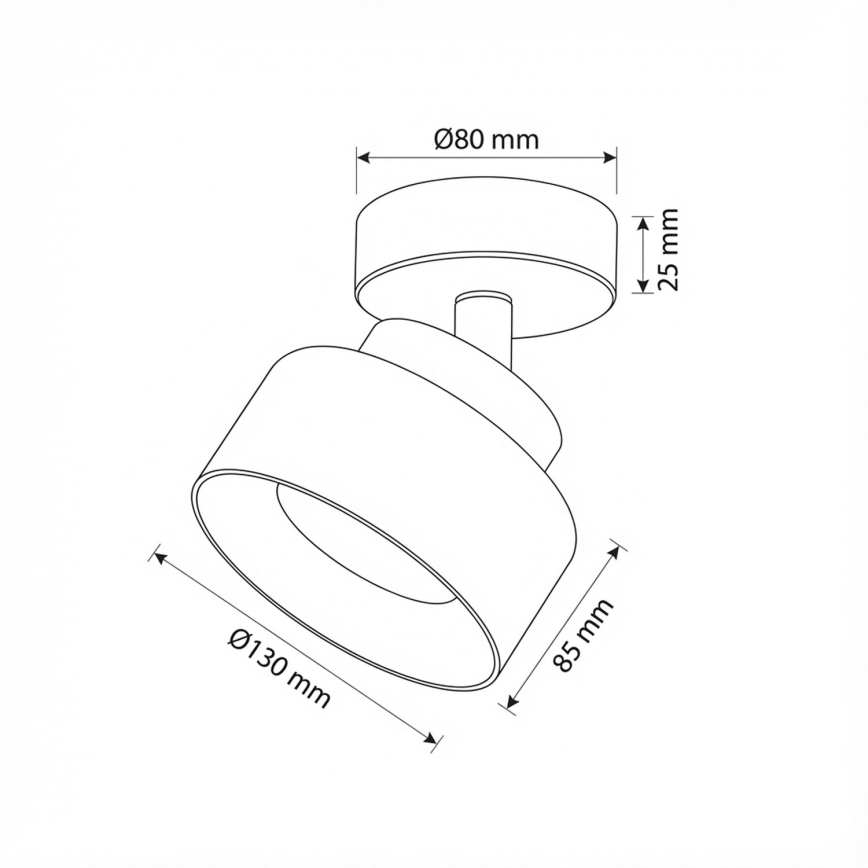 Brilagi - Bodové svítidlo AURA LUX 1xGX53/30W/230V pr. 13 cm černá/zlatá