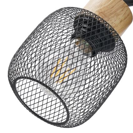 Brilagi - Bodové svítidlo BASKLITE 3xE27/15W/230V kaučukovník/černá