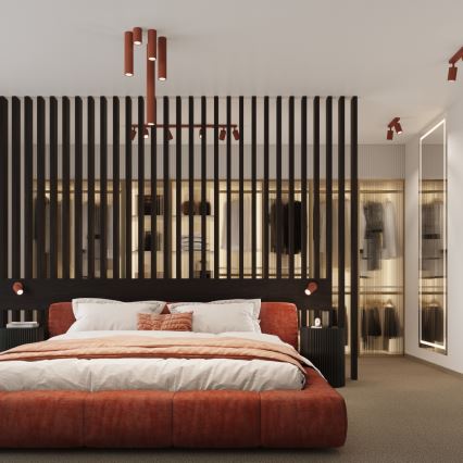 Brilagi - Bodové svítidlo CRESTO 1xGU10/10W/230V 30 cm červená