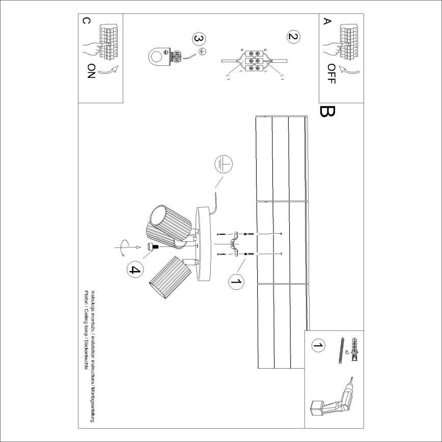 Brilagi - Bodové svítidlo CRESTO 3xGU10/10W/230V bílá