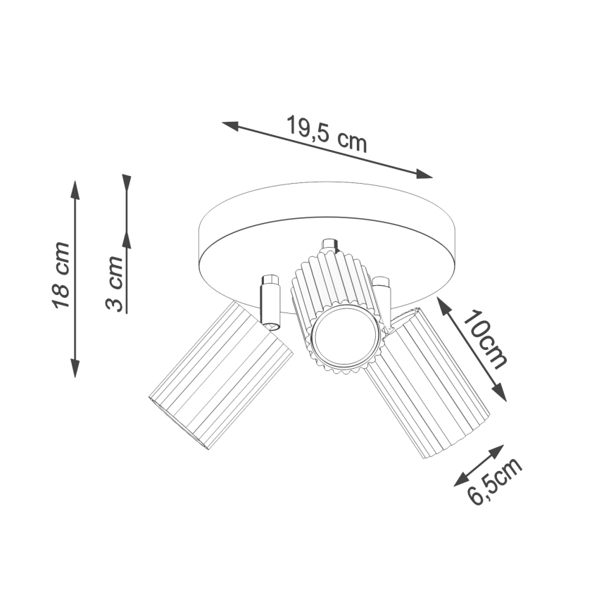 Brilagi - Bodové svítidlo CRESTO 3xGU10/10W/230V zlatá