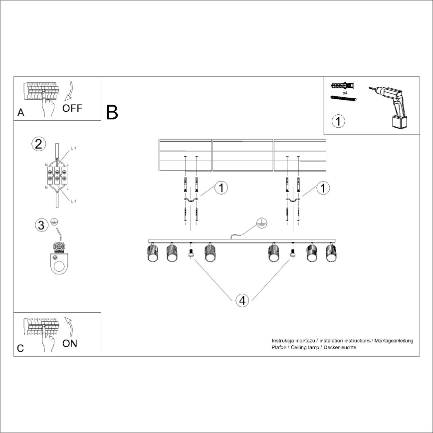 Brilagi - Bodové svítidlo CRESTO 6xGU10/10W/230V bílá