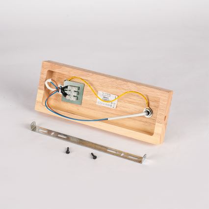 Brilagi - Bodové svítidlo HYGGE 2xE14/15W/230V dřevo/kouřová