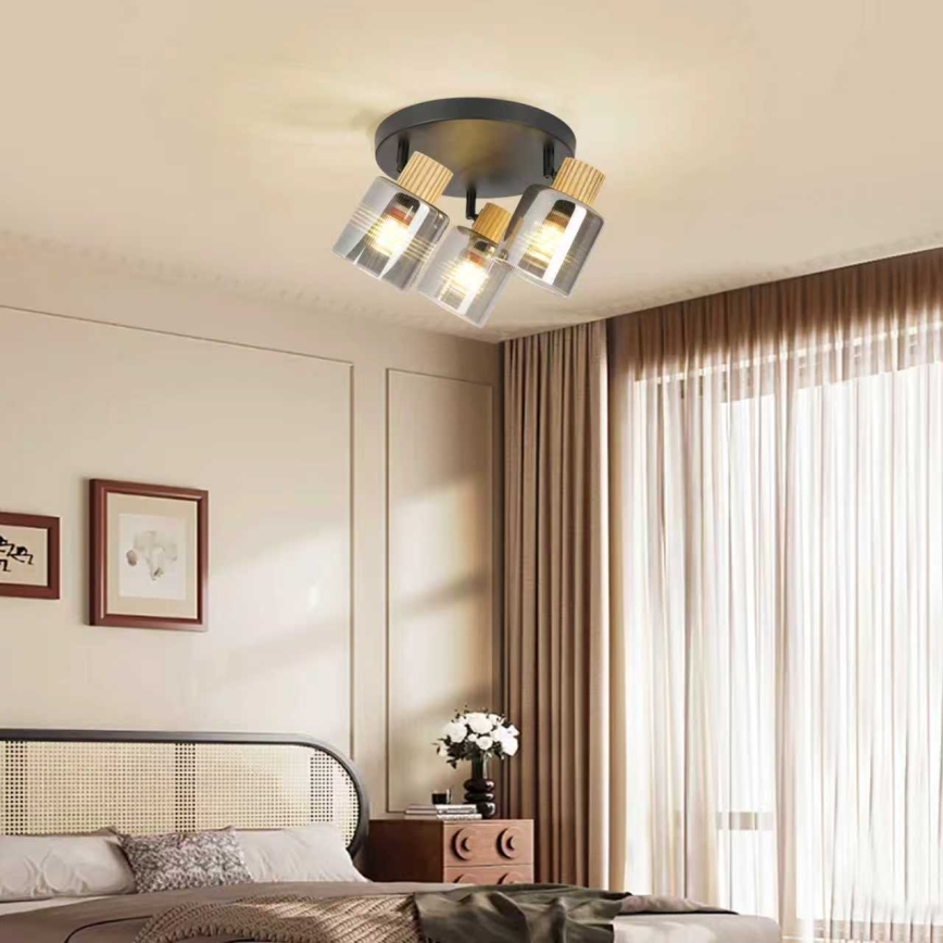 Brilagi - Bodové svítidlo HYGGE 3xE14/15W/230V černá/kouřová