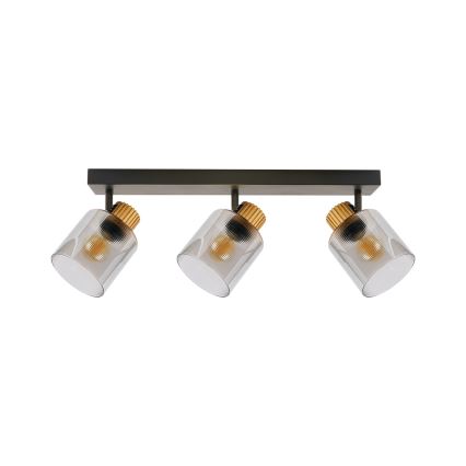 Brilagi - Bodové svítidlo HYGGE 3xE14/15W/230V černá/kouřová