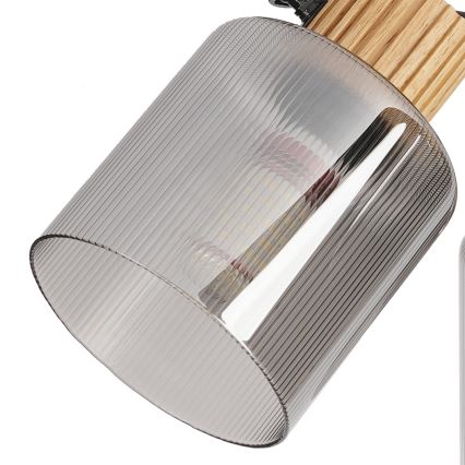 Brilagi - Bodové svítidlo HYGGE 3xE14/15W/230V kaučukovník/kouřová