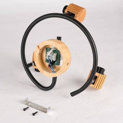 Brilagi - Bodové svítidlo HYGGE 3xE14/15W/230V kaučukovník/kouřová