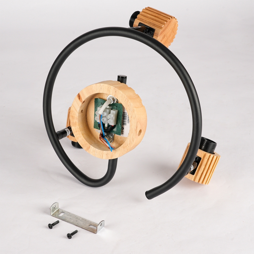 Brilagi - Bodové svítidlo HYGGE 3xE14/15W/230V kaučukovník/kouřová