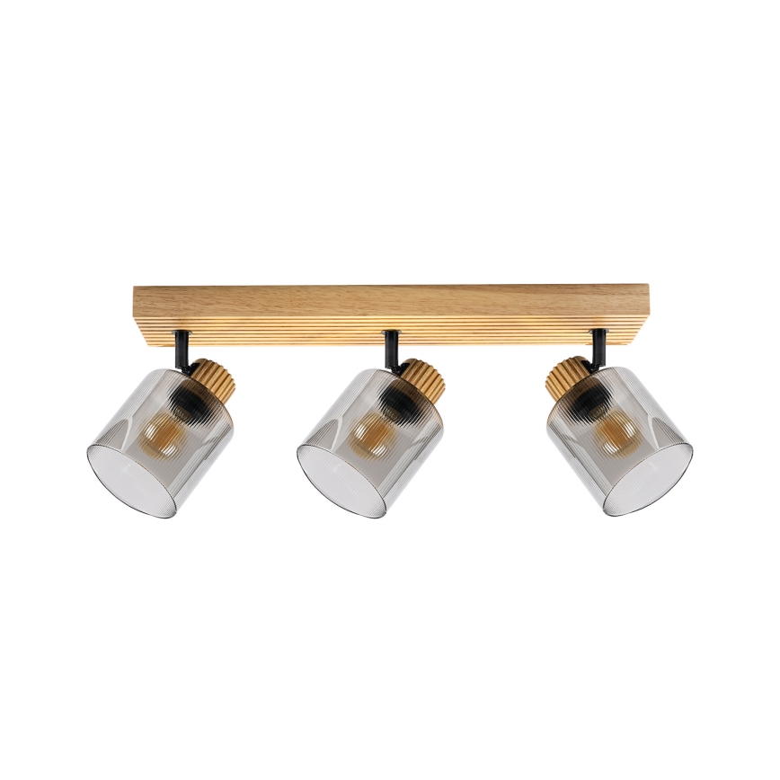 Brilagi - Bodové svítidlo HYGGE 3xE14/15W/230V kaučukovník/kouřová