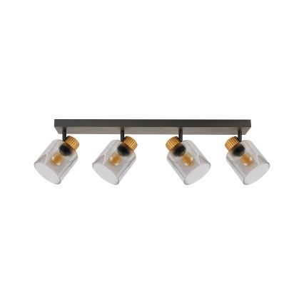 Brilagi - Bodové svítidlo HYGGE 4xE14/15W/230V černá/kouřová