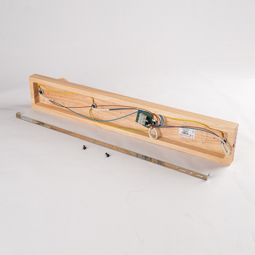 Brilagi - Bodové svítidlo HYGGE 4xE14/15W/230V dřevo/kouřová