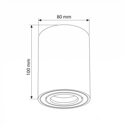 BRILAGI - Bodové svítidlo MIA 1xGU10/30W/230V 100x80 mm černá