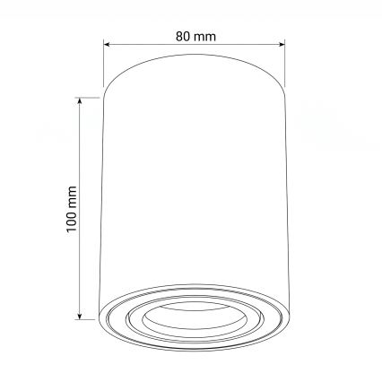 BRILAGI - Bodové svítidlo MIA 1xGU10/30W/230V 100x80 mm hnědá