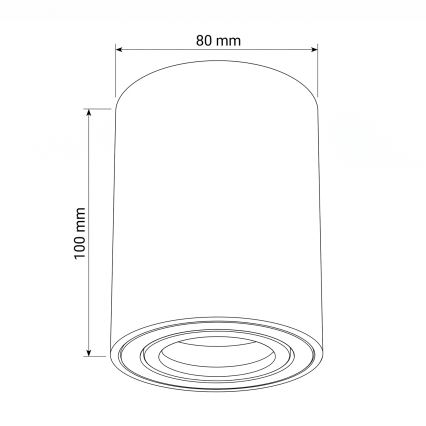 BRILAGI - Bodové svítidlo MIA 1xGU10/30W/230V 100x80 mm modrá