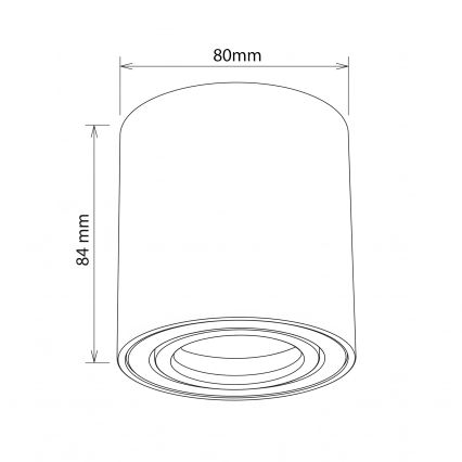 BRILAGI - Bodové svítidlo MIA 1xGU10/30W/230V 84x80 mm antracit