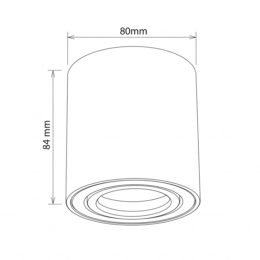 BRILAGI - Bodové svítidlo MIA 1xGU10/30W/230V 84x80 mm antracit