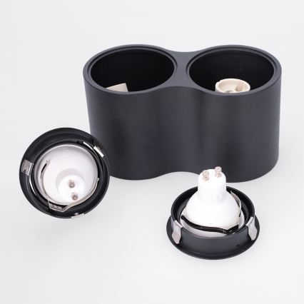 BRILAGI - Bodové svítidlo MIA DOUBLE 2xGU10/30W/230V černá