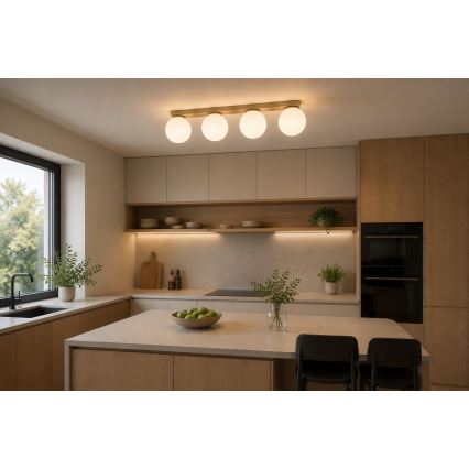 Brilagi - Bodové svítidlo MILO 4xE27/60W/230V béžová/zlatá