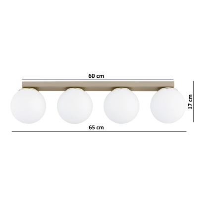 Brilagi - Bodové svítidlo MILO 4xE27/60W/230V béžová/zlatá