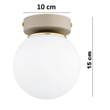 Brilagi - Bodové svítidlo MILO ECRU 1xE27/60W/230V béžová/zlatá