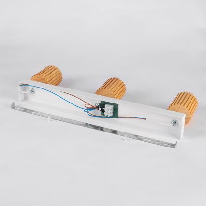 Brilagi - Bodové svítidlo MODERN WOOD 3xGU10/8W/230V dřevo/bílá