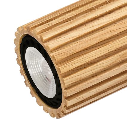 Brilagi - Bodové svítidlo MODERN WOOD 3xGU10/8W/230V dřevo/černá