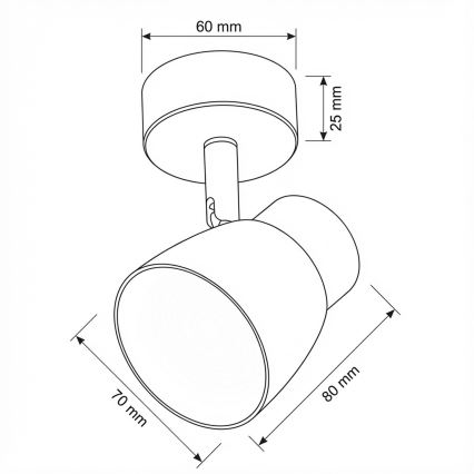 Brilagi - Bodové svítidlo NUGGET 1xGU10/30W/230V černá/zlatá