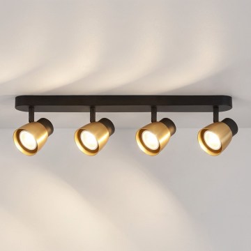 Brilagi - Bodové svítidlo NUGGET 4xGU10/30W/230V černá/zlatá