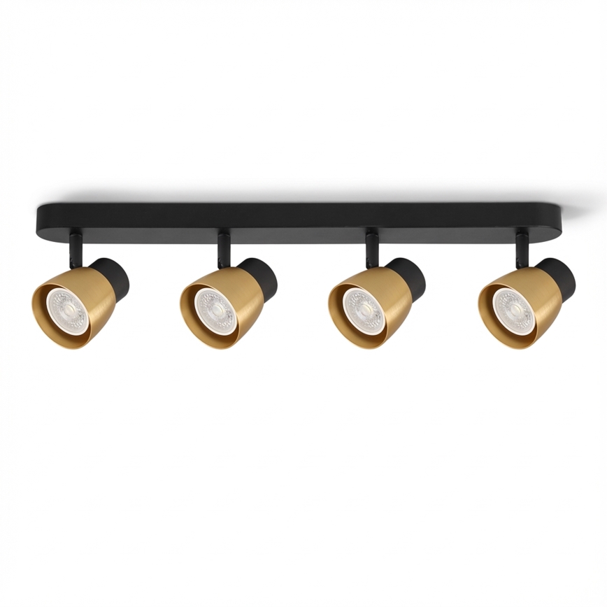 Brilagi - Bodové svítidlo NUGGET 4xGU10/30W/230V černá/zlatá