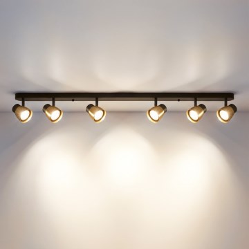Brilagi - Bodové svítidlo NUGGET 6xGU10/30W/230V černá/zlatá