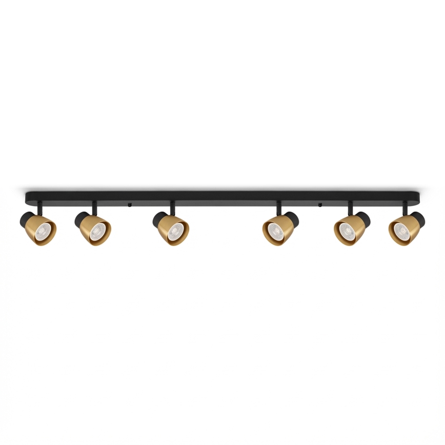 Brilagi - Bodové svítidlo NUGGET 6xGU10/30W/230V černá/zlatá