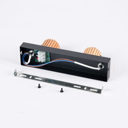 Brilagi - Bodové svítidlo ODENSE 2xE14/10W/230V dřevo/černá