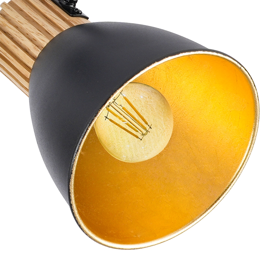 Brilagi - Bodové svítidlo ODENSE 3xE14/10W/230V dřevo/černá