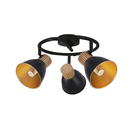 Brilagi - Bodové svítidlo ODENSE 3xE14/10W/230V kaučukovník/černá