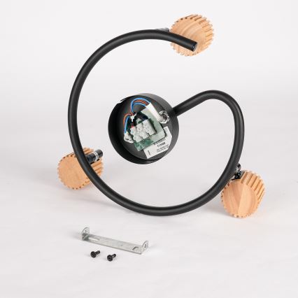 Brilagi - Bodové svítidlo ODENSE 3xE14/10W/230V kaučukovník/černá