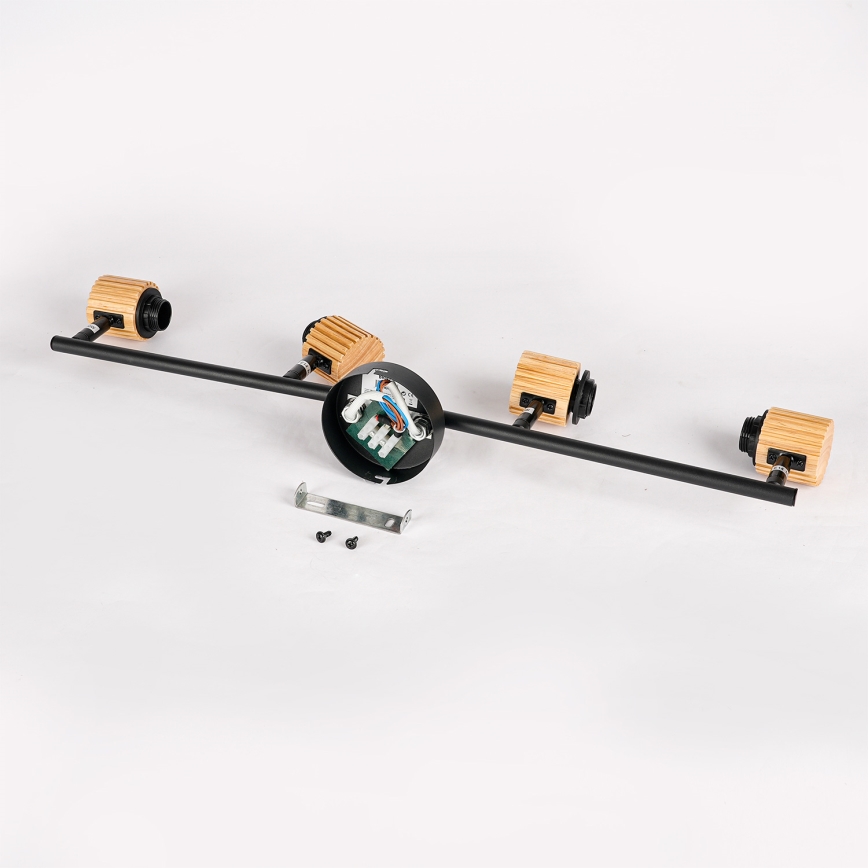 Brilagi - Bodové svítidlo ODENSE 4xE14/10W/230V dřevo/černá